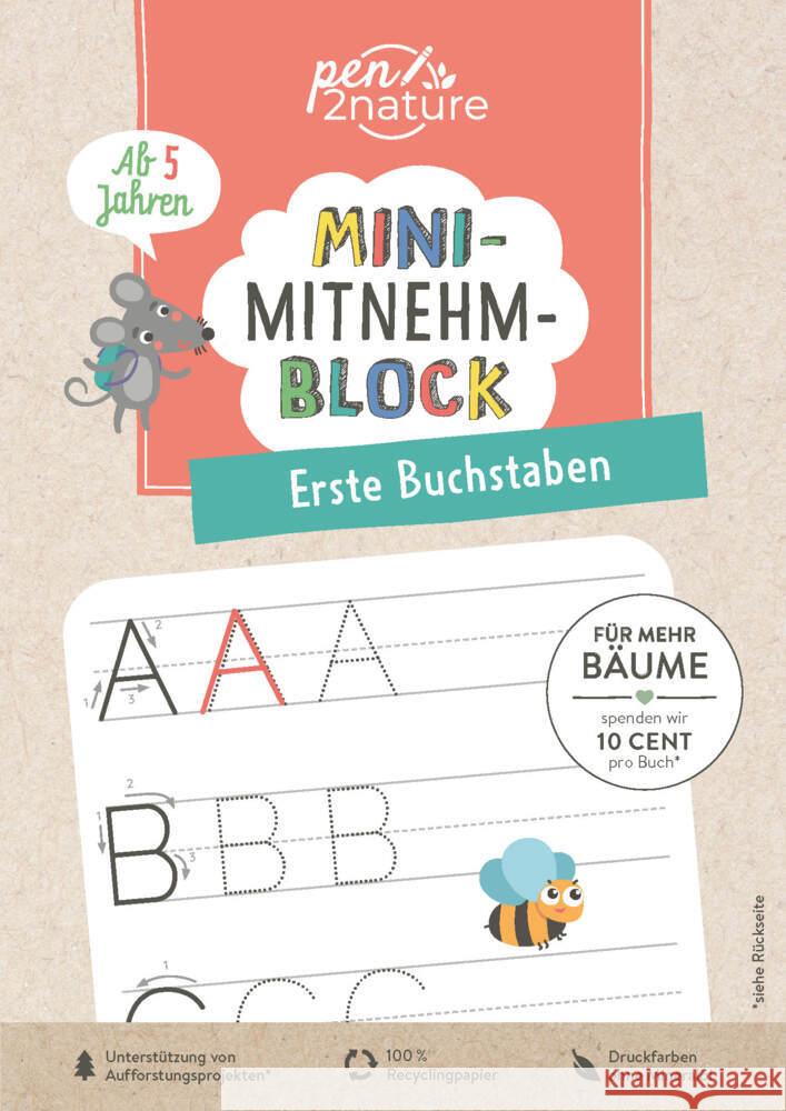 Mini-Mitnehm-Block Erste Buchstaben pen2nature 9783987640797