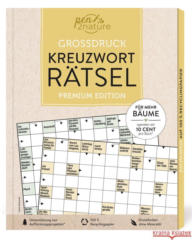 Großdruck Kreuzworträtsel pen2nature 9783987640872