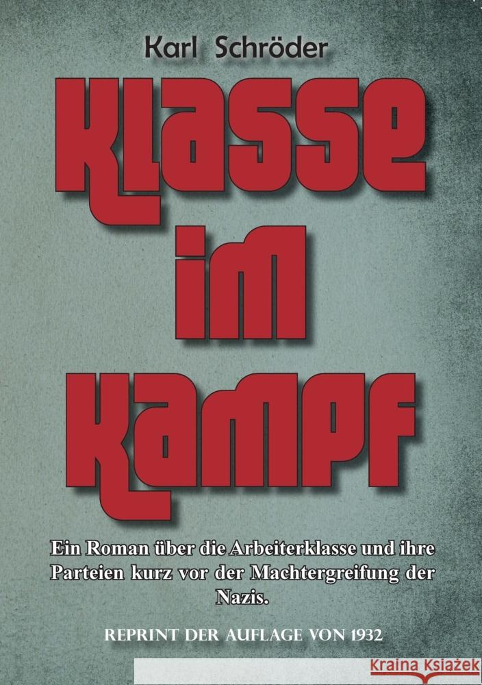 Klasse im Kampf Schröder, Karl 9783989791732