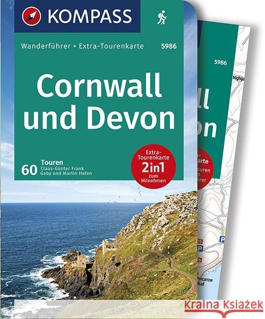 KOMPASS Wanderführer Cornwall und Devon, m. 1 Karte : Wanderführer mit Extra-Tourenkarte 1:50000, 60 Touren, GPX-Daten zum Download. Frank, Claus-Günther; Hafen, Gaby; Hafen, Thomas 9783990443637