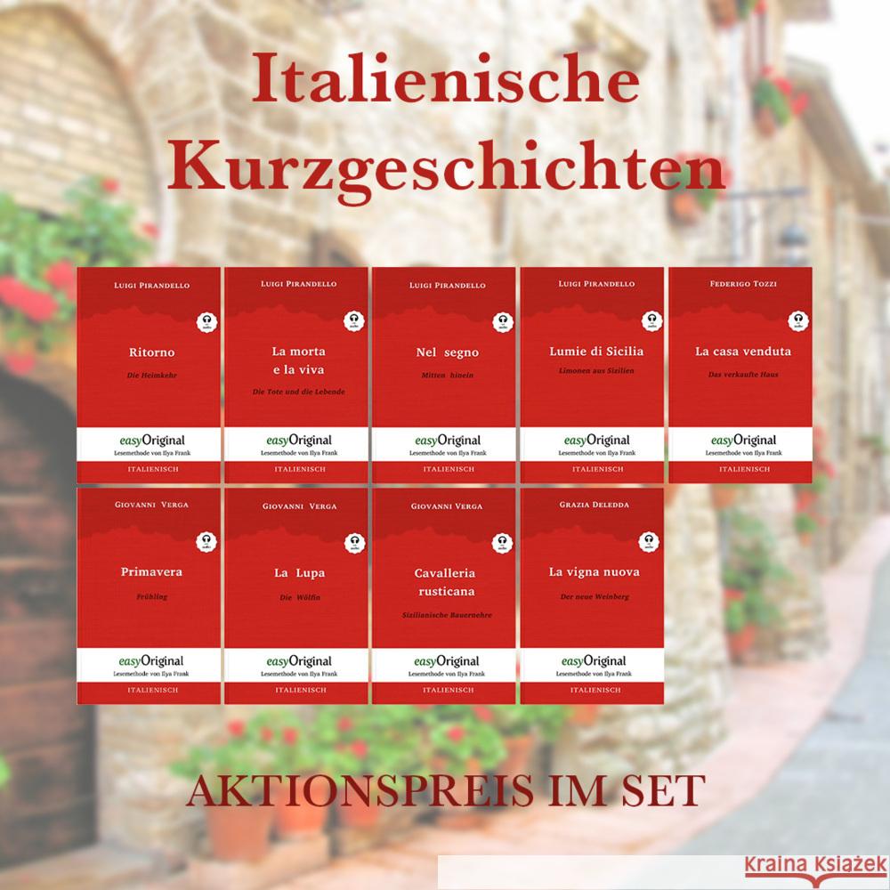 Italienische Kurzgeschichten (Bücher + 9 Audio-CDs), m. 9 Audio-CD, m. 9 Audio, m. 9 Audio, 9 Teile Pirandello, Luigi, Verga, Giovanni, Tozzi, Federigo 9783991127611 EasyOriginal