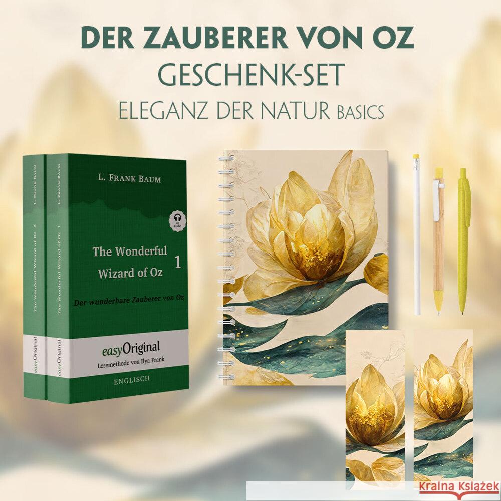 Der Zauberer von Oz Geschenkset - 2 Bücher (mit Audio-Online) + Eleganz der Natur Schreibset Basics, m. 1 Beilage, m. 1 Buch Baum, L. Frank 9783991128205 EasyOriginal