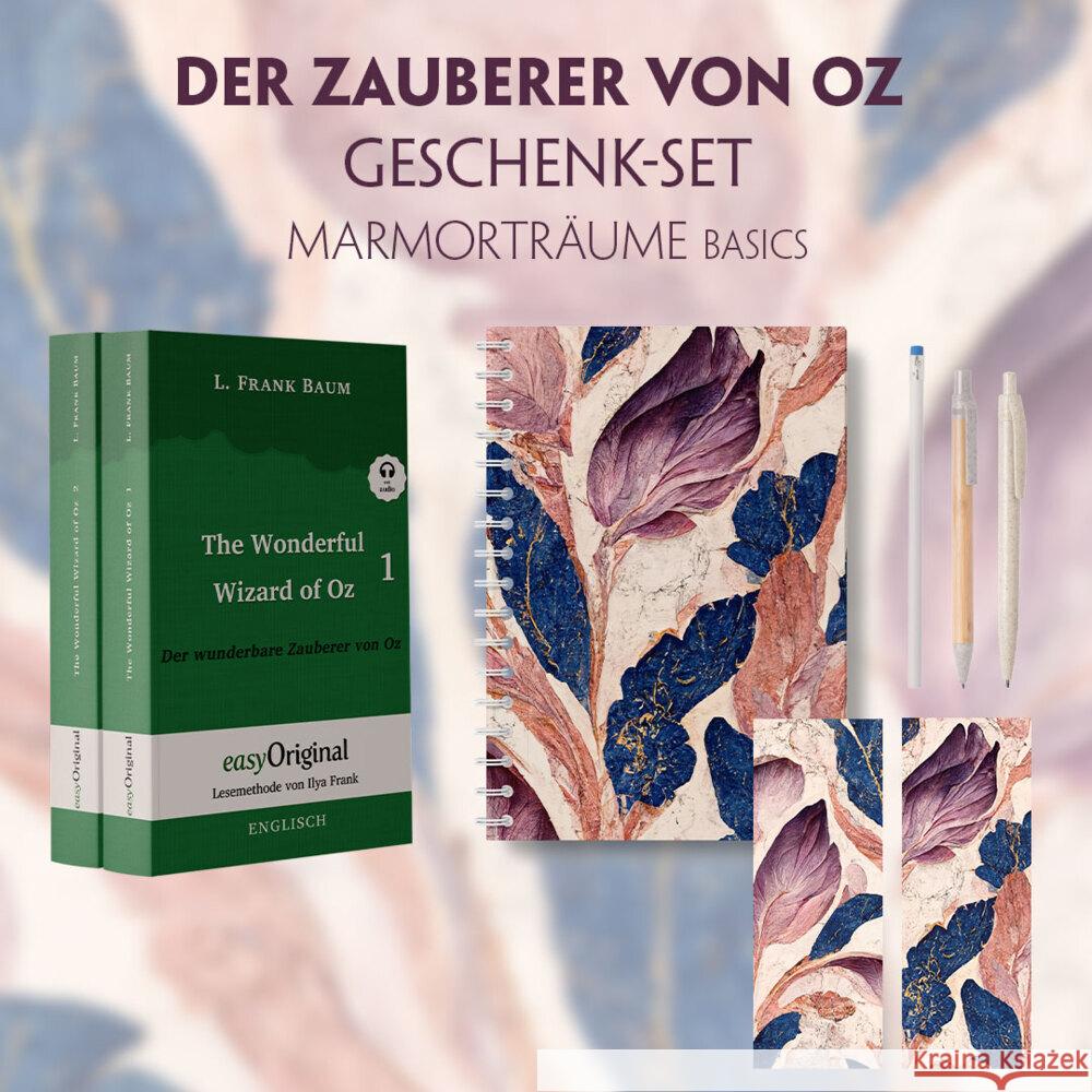 Der Zauberer von Oz Geschenkset - 2 Bücher (mit Audio-Online) + Marmorträume Schreibset Basics, m. 1 Beilage, m. 1 Buch Baum, L. Frank 9783991128229 EasyOriginal