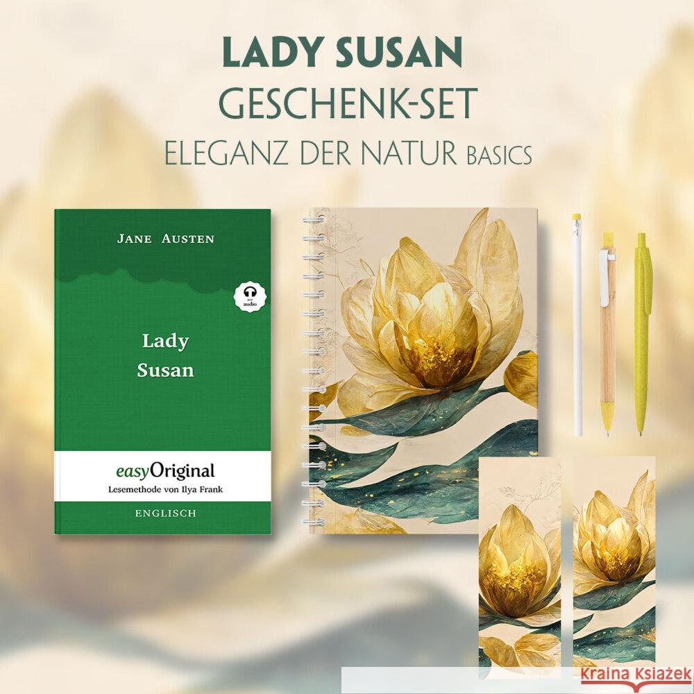 Lady Susan Geschenkset (Softcover + Audio-Online) + Eleganz der Natur Schreibset Basics, m. 1 Beilage, m. 1 Buch Austen, Jane 9783991128564