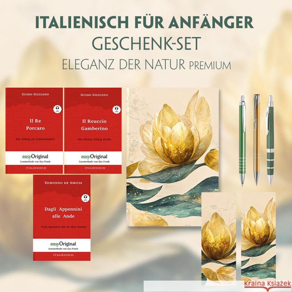 Italienisch für Anfänger Geschenkset - 3 Bücher (mit Audio-Online) + Eleganz der Natur Schreibset Premium, m. 3 Beilage, m. 3 Buch Gozzano, Guido, de Amicis, Edmondo 9783991129936 EasyOriginal