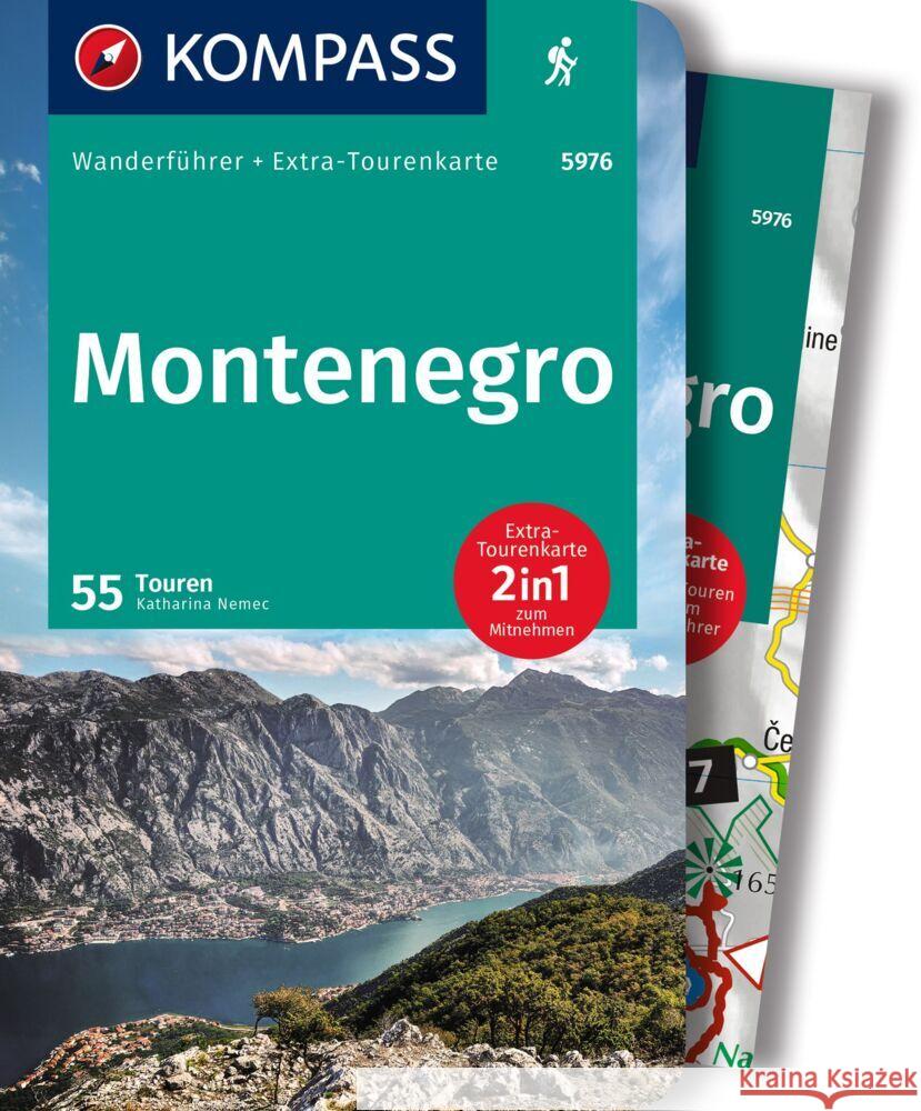 KOMPASS Wanderführer 5976 Montenegro, 55 Touren Nemec, Katharina 9783991214830 Kompass-Karten