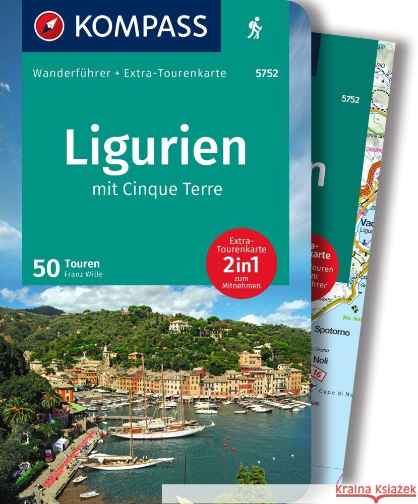 KOMPASS Wanderführer 5752 Ligurien mit Cinque Terre, 50 Touren Wille, Franz 9783991215509 Kompass-Karten