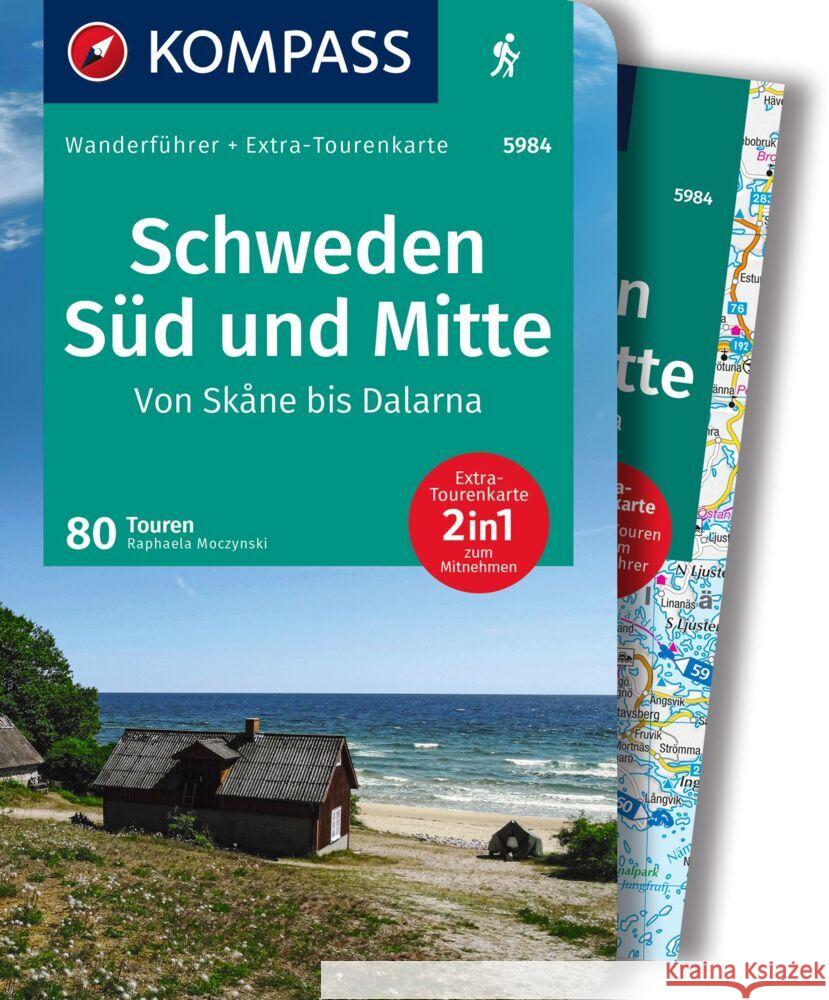 KOMPASS Wanderführer 5984 Schweden Süd und Mitte, Von Skåne bis Dalarna, 80 Touren Moczynski, Raphalea 9783991215516 Kompass-Karten