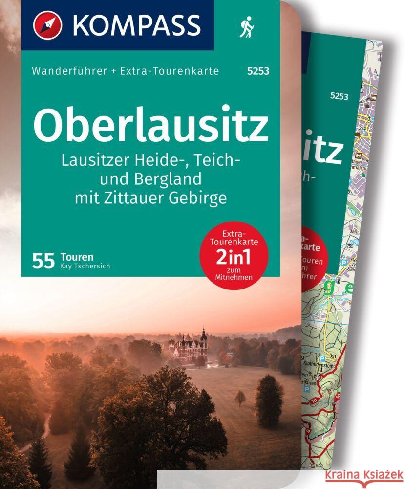 KOMPASS Wanderführer Oberlausitz, Lausitzer Heide-, Teich- und Bergland, mit Zittauer Gebirge, 55 Touren Tschersich, Kay 9783991216117 Kompass-Karten