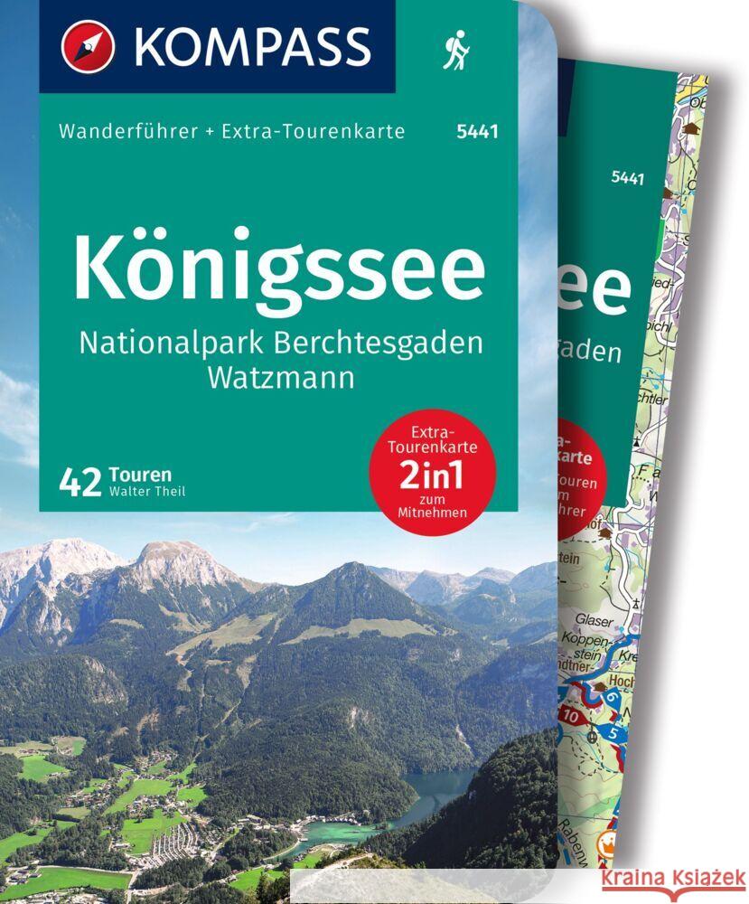 KOMPASS Wanderführer Königssee, Nationalpark Berchtesgaden, Watzmann, 42 Touren Theil, Walter 9783991216131 Kompass-Karten