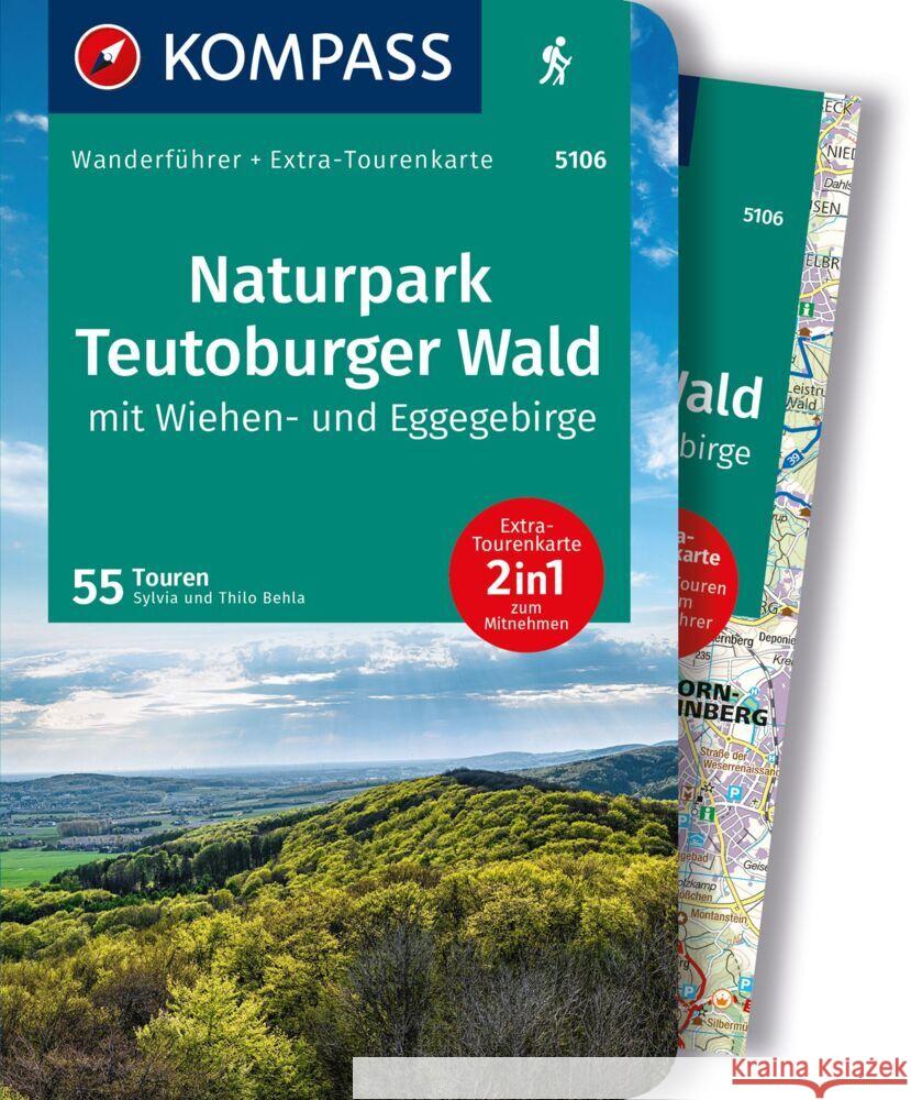 KOMPASS Wanderführer Naturpark Teutoburger Wald mit Wiehen- und Eggegebirge, 55 Touren Behla, Silvia und Thilo 9783991217527 Kompass-Karten