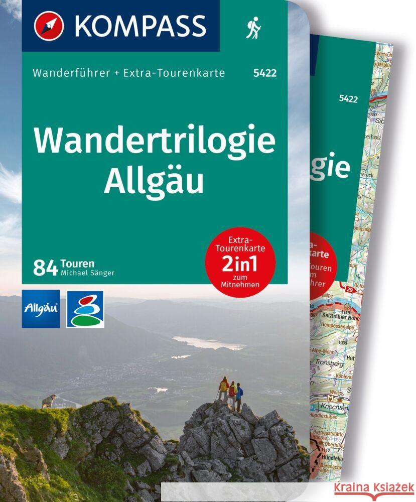 KOMPASS Wanderführer Wandertrilogie Allgäu, 84 Touren Sänger, Michael 9783991218135 Kompass-Karten