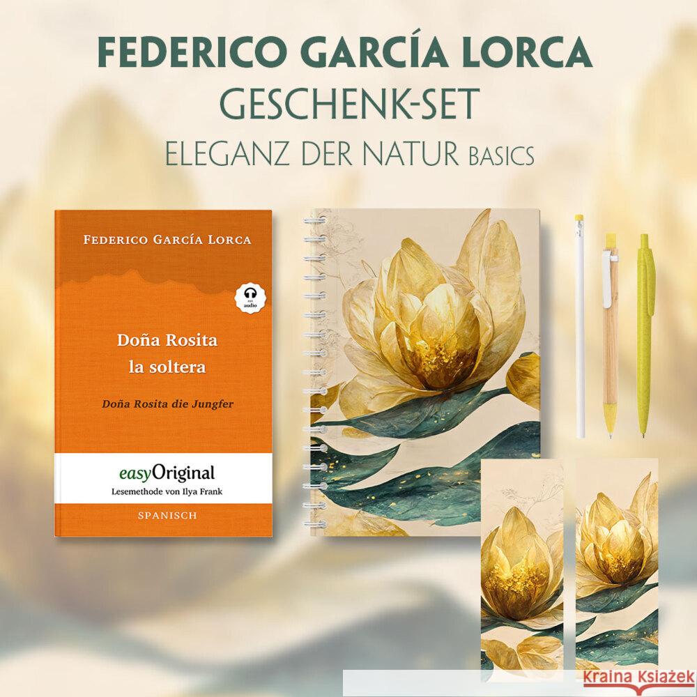 Doña Rosita la soltera Geschenkset (Buch mit Audio-Online) + Eleganz der Natur Schreibset Basics, m. 1 Beilage, m. 1 Buch García Lorca, Federico 9783991680000