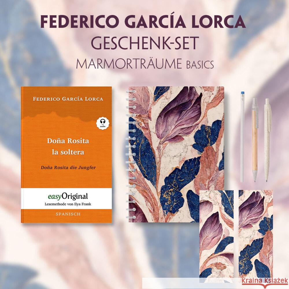 Doña Rosita la soltera Geschenkset (Buch mit Audio-Online) + Marmorträume Basics, m. 1 Beilage, m. 1 Buch García Lorca, Federico 9783991680024