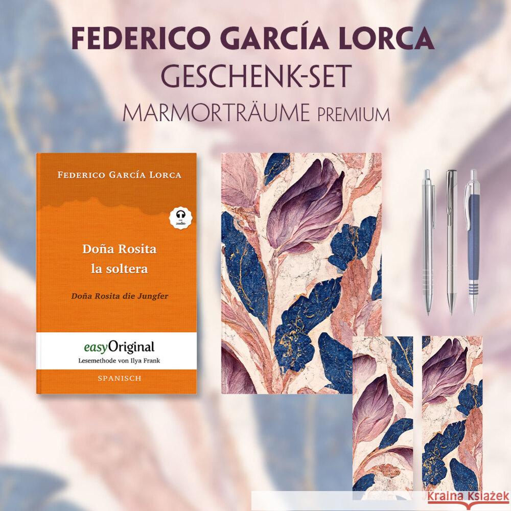 Doña Rosita la soltera Geschenkset (Buch mit Audio-Online) + Marmorträume Premium, m. 1 Beilage, m. 1 Buch García Lorca, Federico 9783991680031