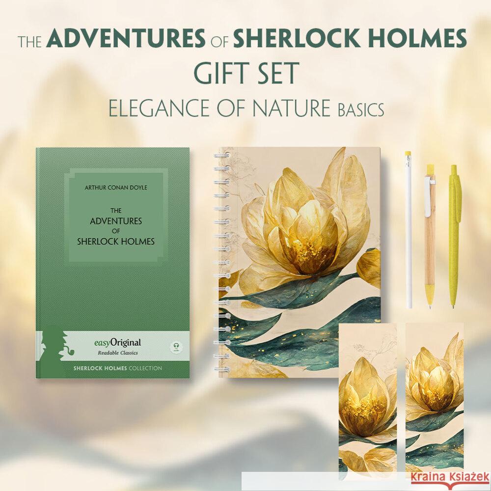 The Adventures of Sherlock Holmes (with audio-online) Readable Classics Geschenkset + Eleganz der Natur Schreibset Basics, m. 1 Beilage, m. 1 Buch Doyle, Arthur Conan 9783991681045