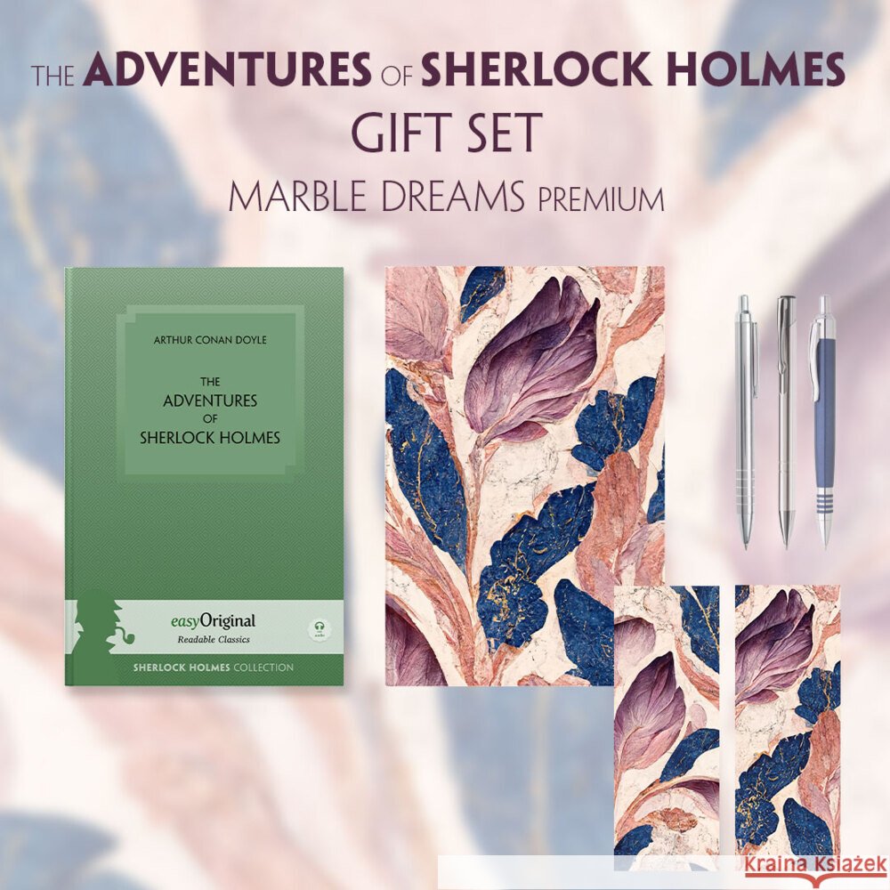 The Adventures of Sherlock Holmes (with audio-online) Readable Classics Geschenkset + Marmorträume Schreibset Premium, m. 1 Beilage, m. 1 Buch Doyle, Arthur Conan 9783991681076 EasyOriginal