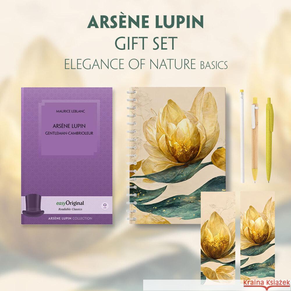 Arsène Lupin, gentleman-cambrioleur (with audio-online) Readable Classics Geschenkset + Eleganz der Natur Schreibset Basics, m. 1 Beilage, m. 1 Buch Leblanc, Maurice 9783991681281 EasyOriginal