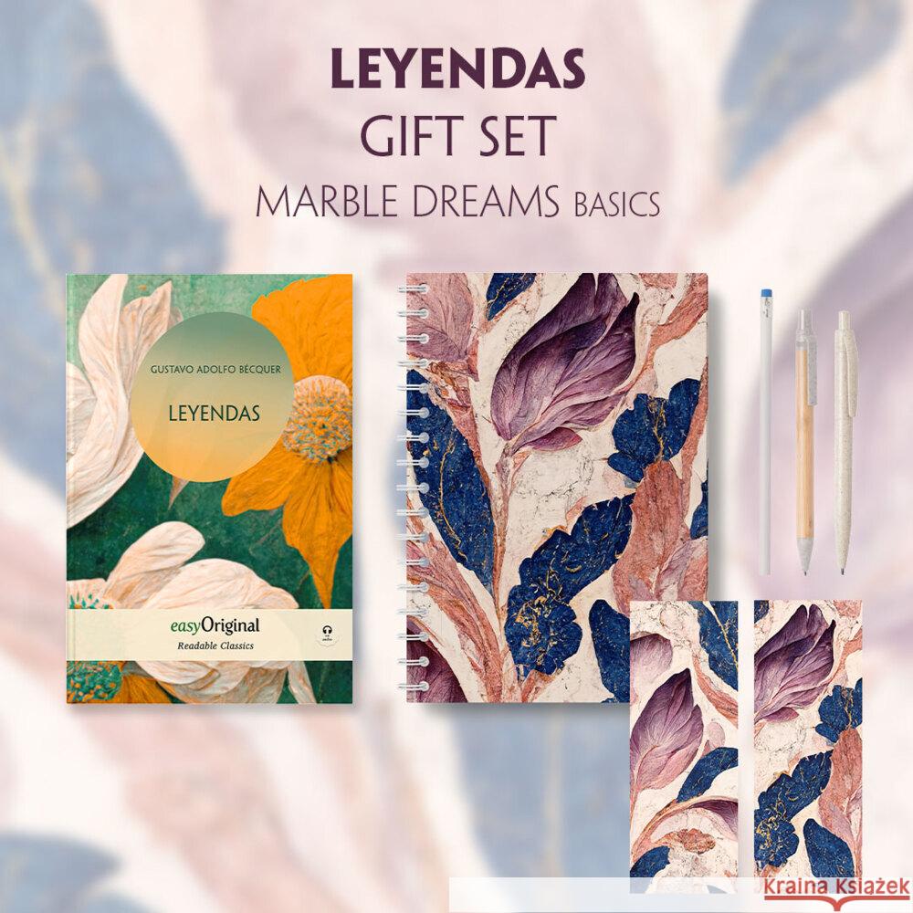 Leyendas (with audio-online) Readable Classics Geschenkset + Marmorträume Schreibset Basics, m. 1 Beilage, m. 1 Buch Bécquer, Gustavo Adolfo 9783991681465