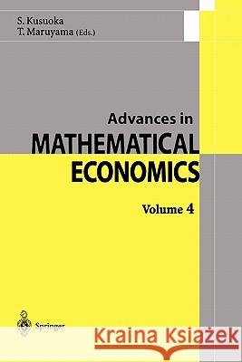 Advances in Mathematical Economics 4  9784431998211 Not Avail