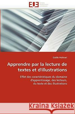 Apprendre Par La Lecture de Textes Et d''illustrations Galle Molinari 9786131509049 Editions Universitaires Europeennes