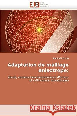 Adaptation de Maillage Anisotrope Kuate-R 9786131509940 Omniscriptum