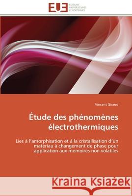 Etude des phenomenes electrothermiques Giraud-V 9786131562969