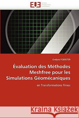 Évaluation Des Méthodes Meshfree Pour Les Simulations Géomécaniques Foerster-E 9786131572029 Editions Universitaires Europeennes