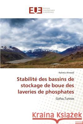 Stabilité Des Bassins de Stockage de Boue Des Laveries de Phosphates Ahmadi-R 9786131592423