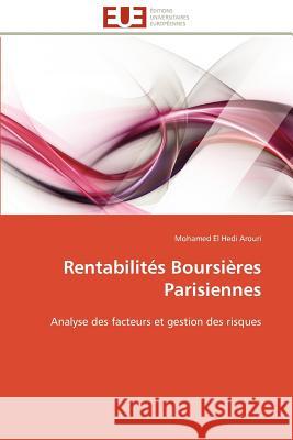 Rentabilités Boursières Parisiennes Arouri-M 9786131599637 Editions Universitaires Europeennes