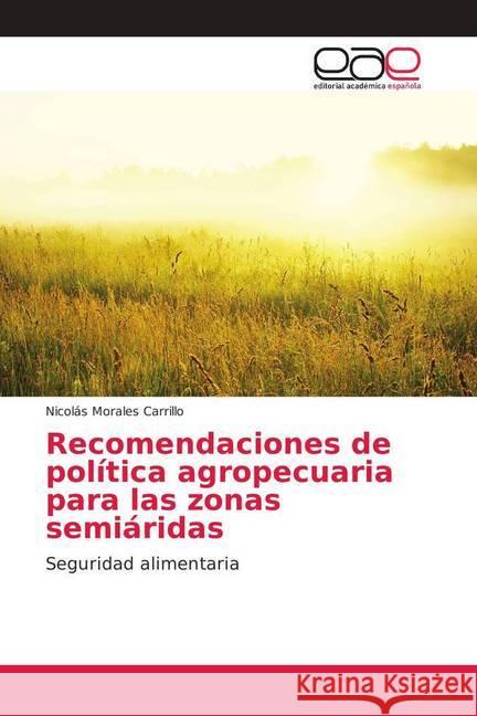 Recomendaciones de política agropecuaria para las zonas semiáridas : Seguridad alimentaria Morales Carrillo, Nicolás 9786139012589