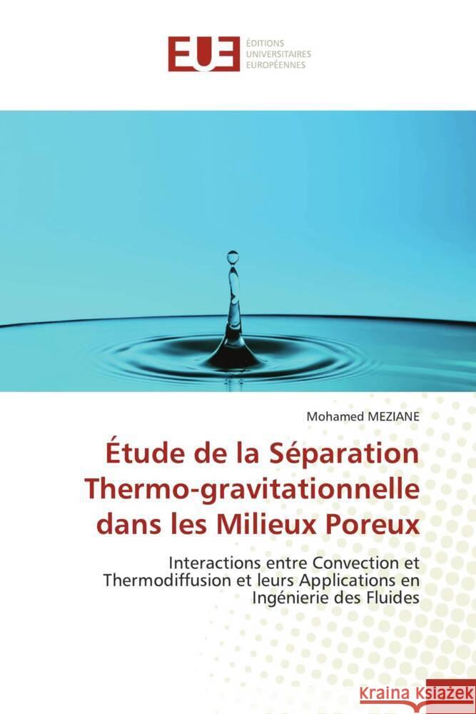 Étude de la Séparation Thermo-gravitationnelle dans les Milieux Poreux MEZIANE, Mohamed 9786139516360