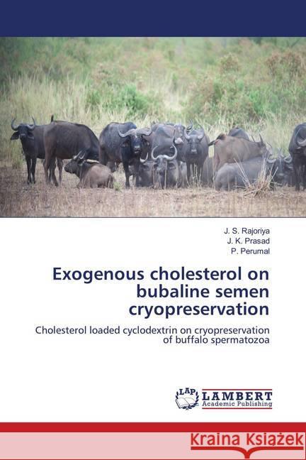 Exogenous cholesterol on bubaline semen cryopreservation : Cholesterol loaded cyclodextrin on cryopreservation of buffalo spermatozoa Rajoriya, J. S.; Prasad, J. K.; Perumal, P. 9786139951741 LAP Lambert Academic Publishing