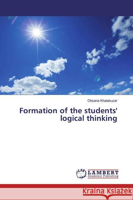 Formation of the students' logical thinking Khalabuzar, Oksana 9786200265722