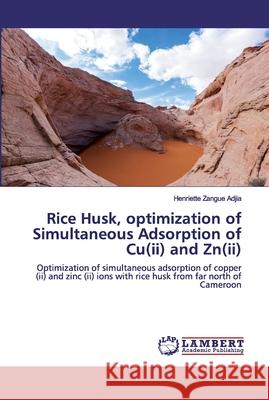Rice Husk, optimization of Simultaneous Adsorption of Cu(ii) and Zn(ii) Zangue Adjia, Henriette 9786200309235 LAP Lambert Academic Publishing
