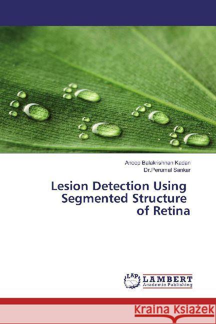 Lesion Detection Using Segmented Structure of Retina Balakrishnan Kadan, Anoop; Sankar, Perumal 9786202069571