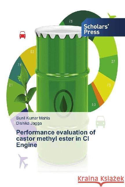 Performance evaluation of castor methyl ester in CI Engine Mahla, Sunil Kumar; Jagga, Dishika 9786202303590 Scholar's Press