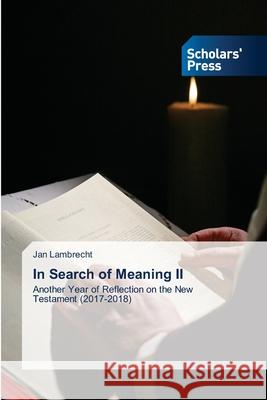 In Search of Meaning II Lambrecht, Jan 9786202312035 Scholar's Press