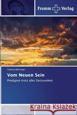 Vom Neuen Sein Böhringer, Gebhard 9786202441865