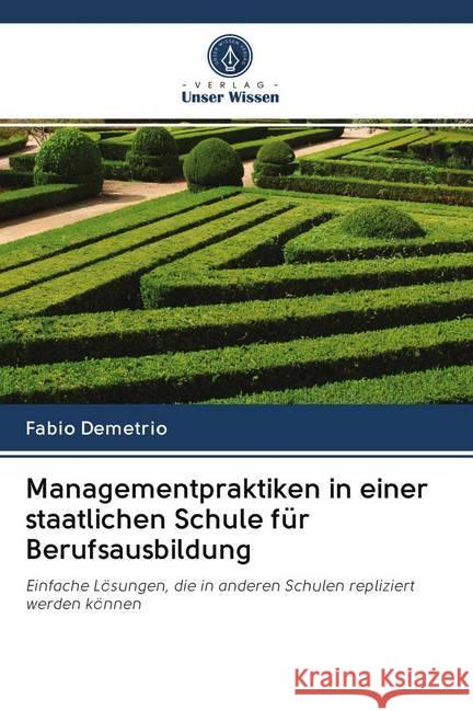 Managementpraktiken in einer staatlichen Schule für Berufsausbildung Demetrio, Fabio 9786202571920