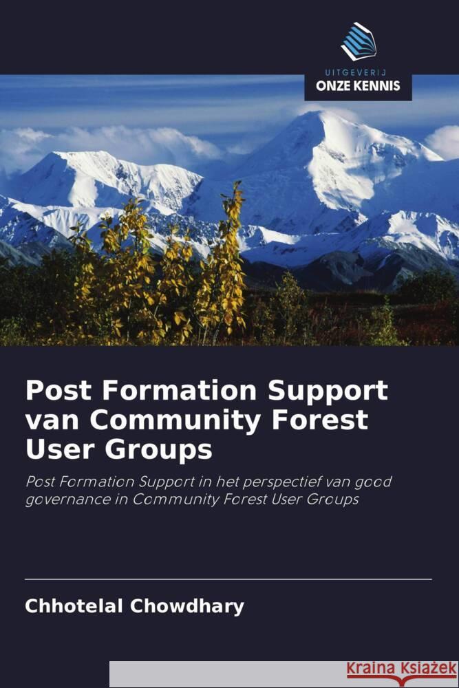 Post Formation Support van Community Forest User Groups Chowdhary, Chhotelal 9786202844246