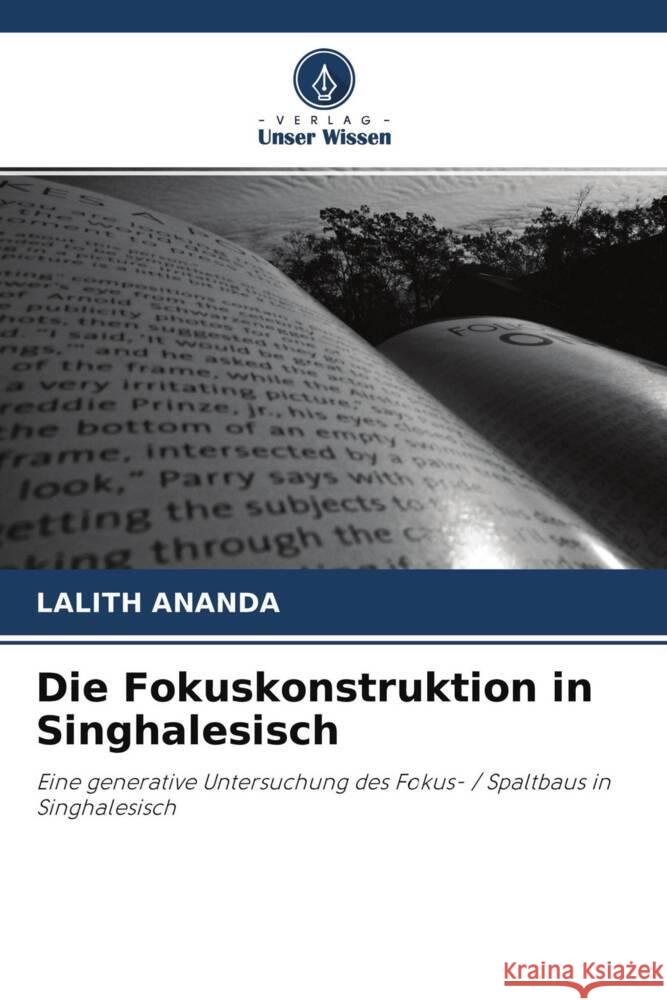 Die Fokuskonstruktion in Singhalesisch Ananda, Lalith 9786202862288