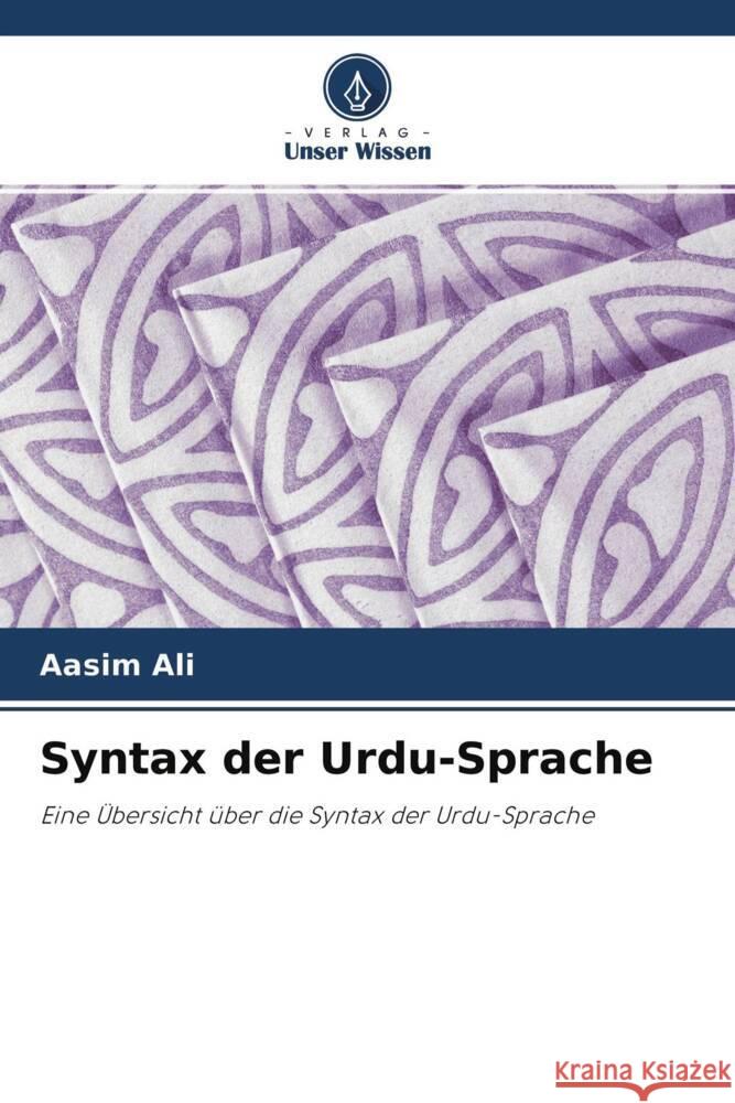 Syntax der Urdu-Sprache Ali, Aasim 9786202963862