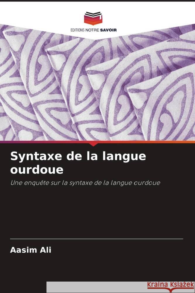 Syntaxe de la langue ourdoue Ali, Aasim 9786202963879