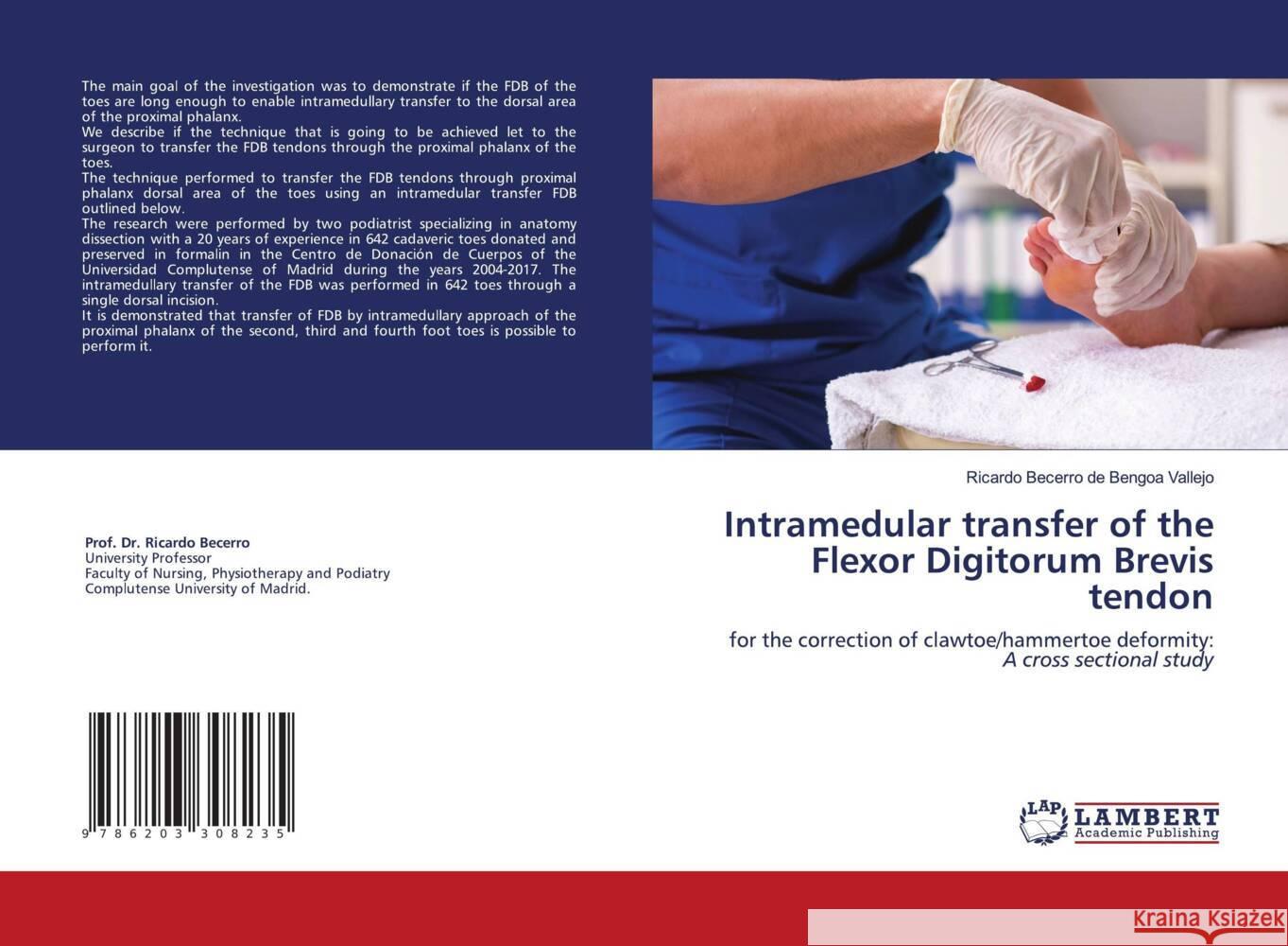 Intramedular transfer of the Flexor Digitorum Brevis tendon de Bengoa Vallejo, Ricardo Becerro 9786203308235