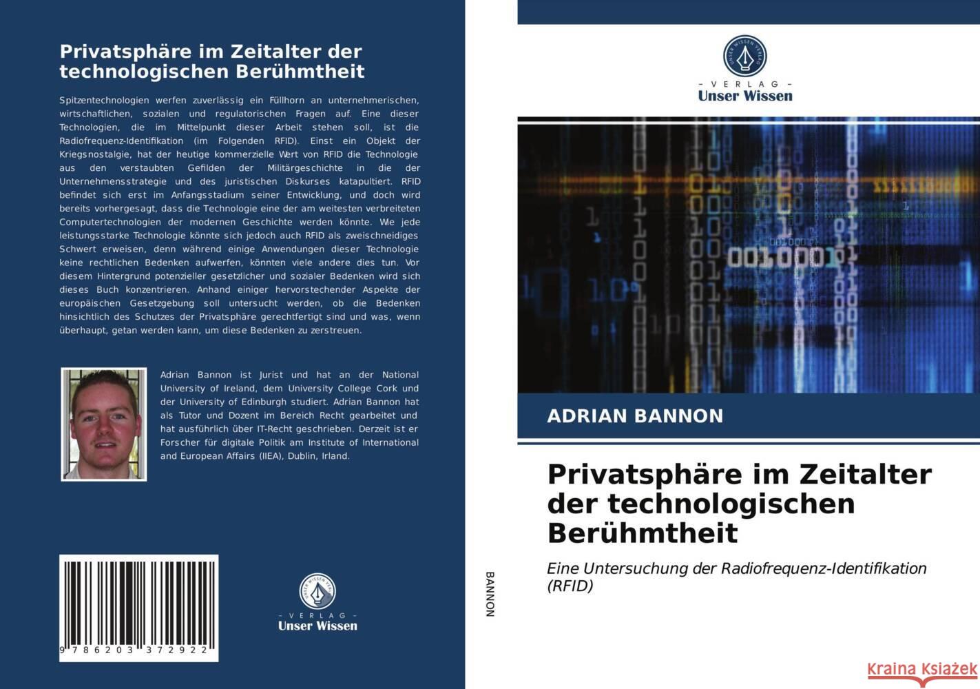 Privatsphäre im Zeitalter der technologischen Berühmtheit Bannon, Adrian 9786203372922