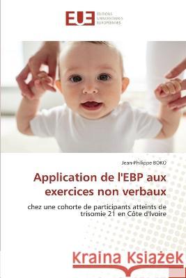 Application de l\'EBP aux exercices non verbaux Jean-Philippe Boko 9786203449860