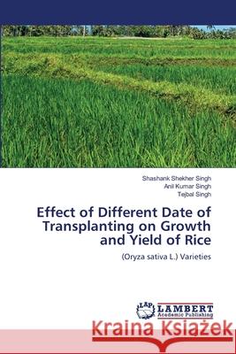 Effect of Different Date of Transplanting on Growth and Yield of Rice Shashank Shekher Singh Anil Kumar Singh Tejbal Singh 9786203471854 LAP Lambert Academic Publishing