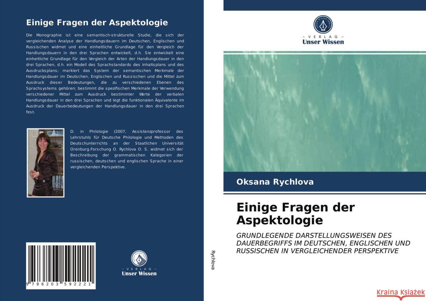 Einige Fragen der Aspektologie Rychlova, Oksana 9786203592221