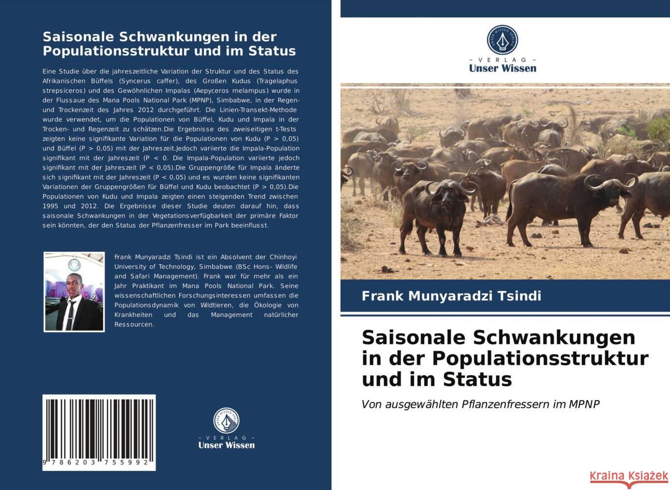 Saisonale Schwankungen in der Populationsstruktur und im Status Tsindi, Frank Munyaradzi 9786203755992 Verlag Unser Wissen